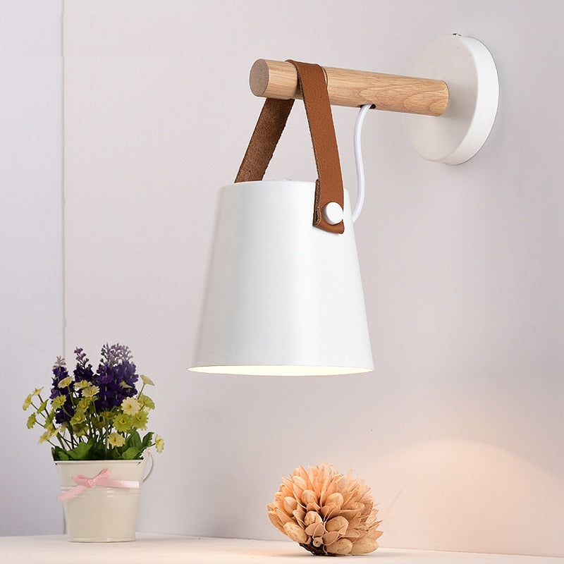 Nordic Wooden Wall Sconce