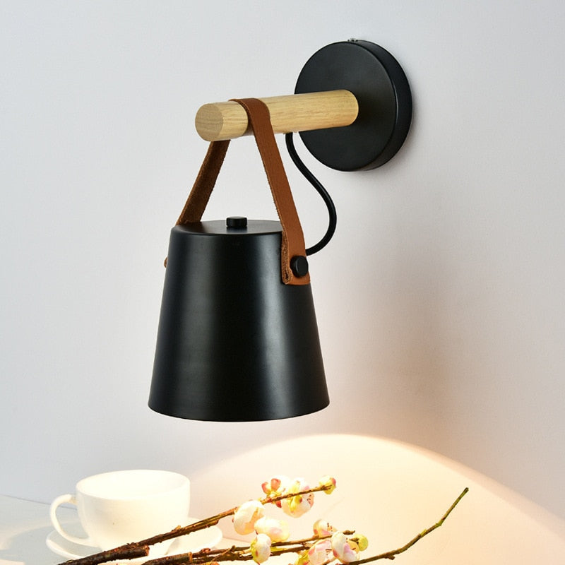 Nordic Wooden Wall Sconce